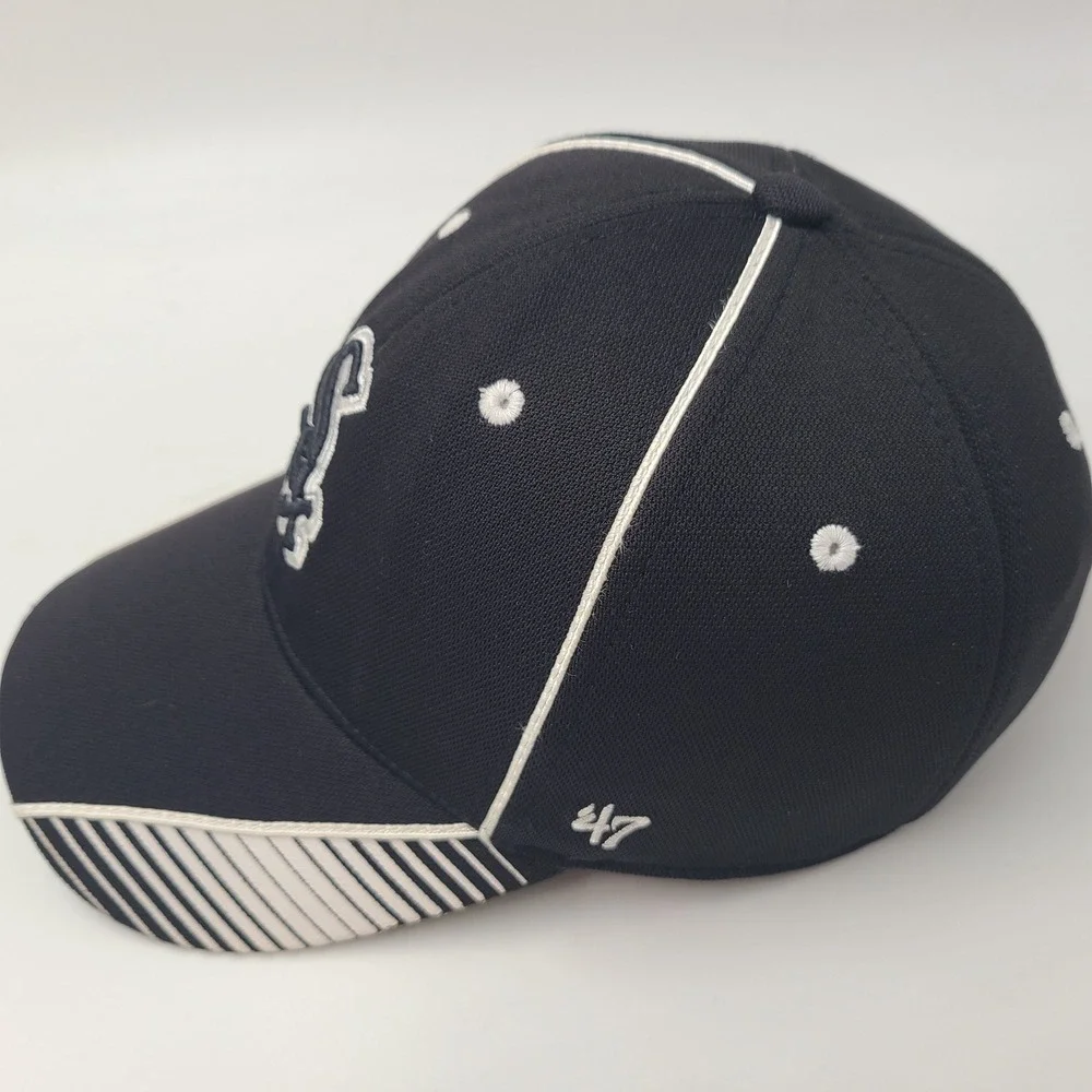 Kids Chicago White Sox Hat Adjustable 47 Brand Black White MLB Baseball Boys